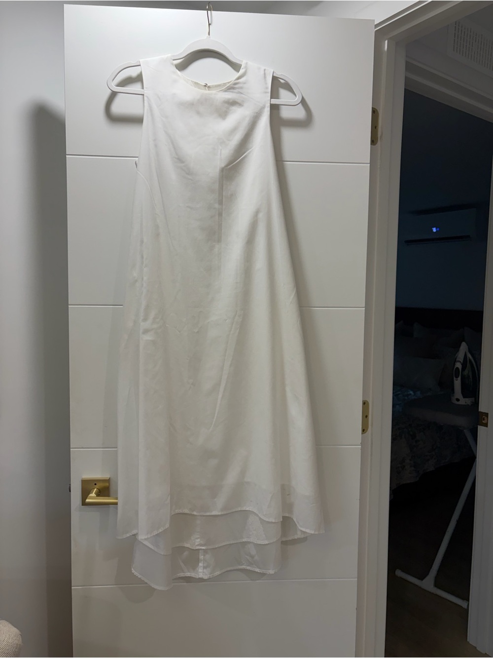 Banana Republic White High-Low Sleeveless Dress